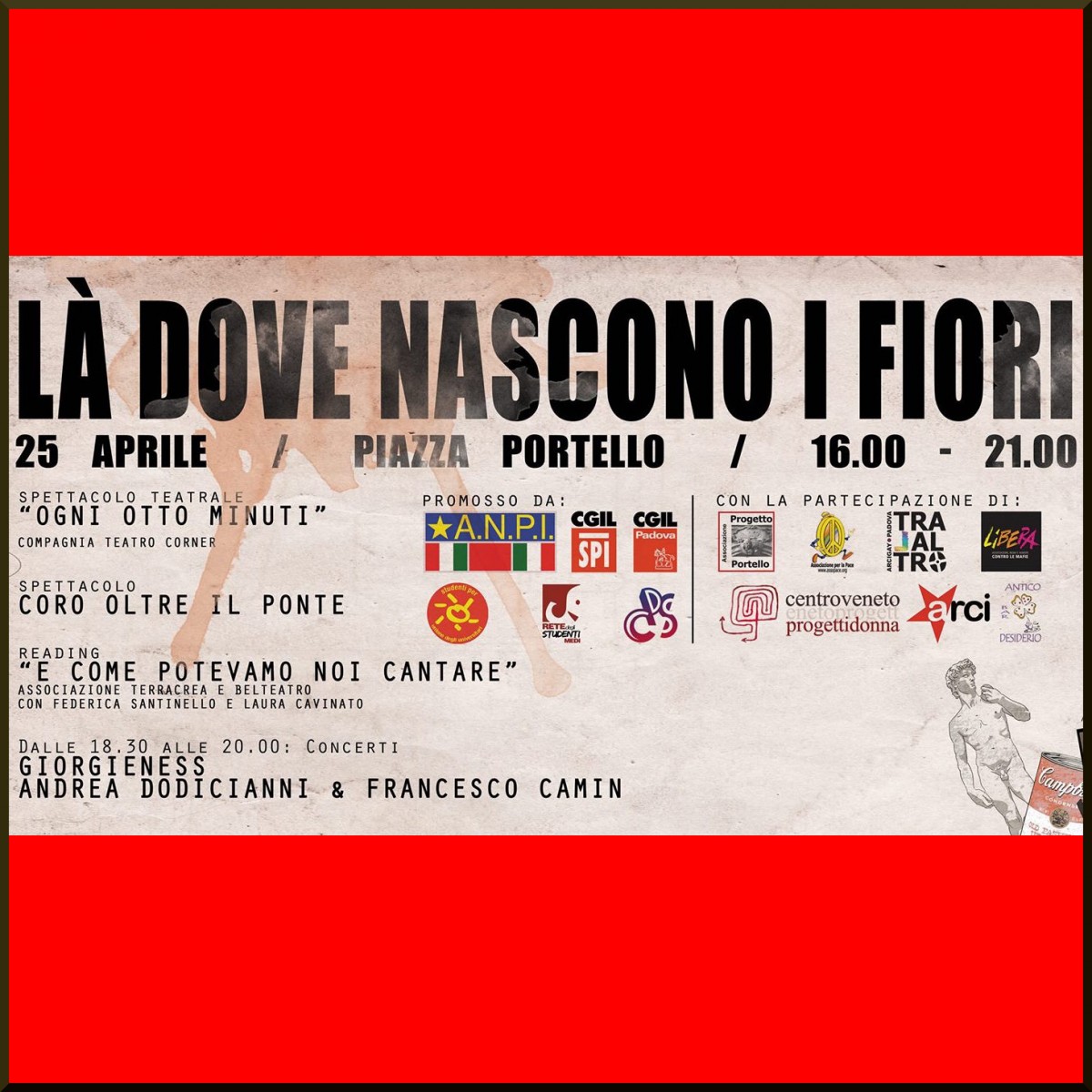 Banchetto informativo “Là dove nascono i fiori” – 25 Aprile 2016