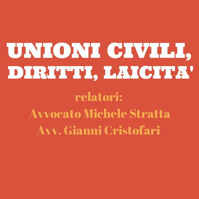 Conferenza “unioni civili, diritti, laicità”