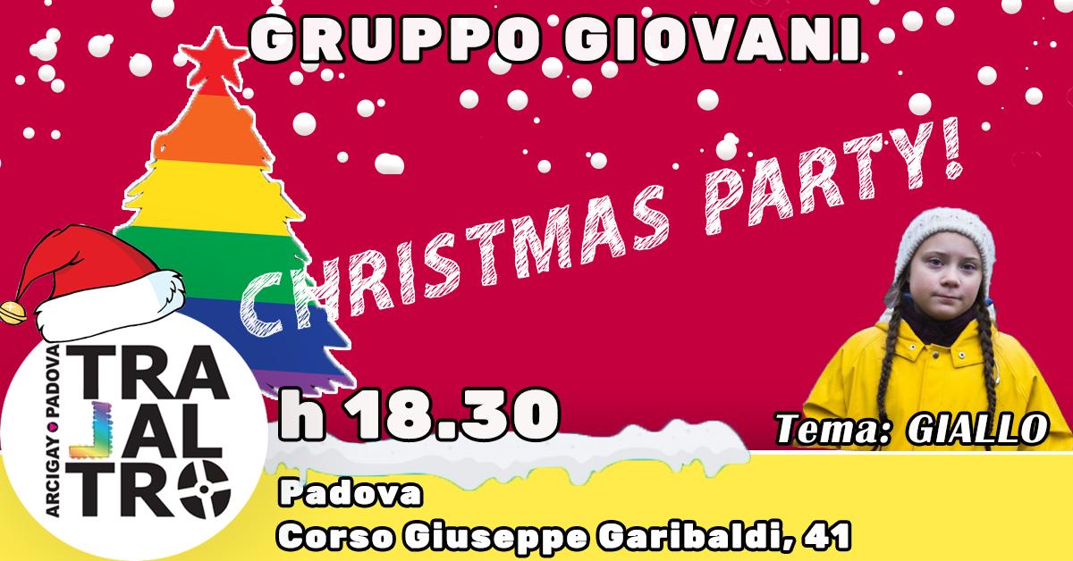 gruppo giovani festa di natale giallo