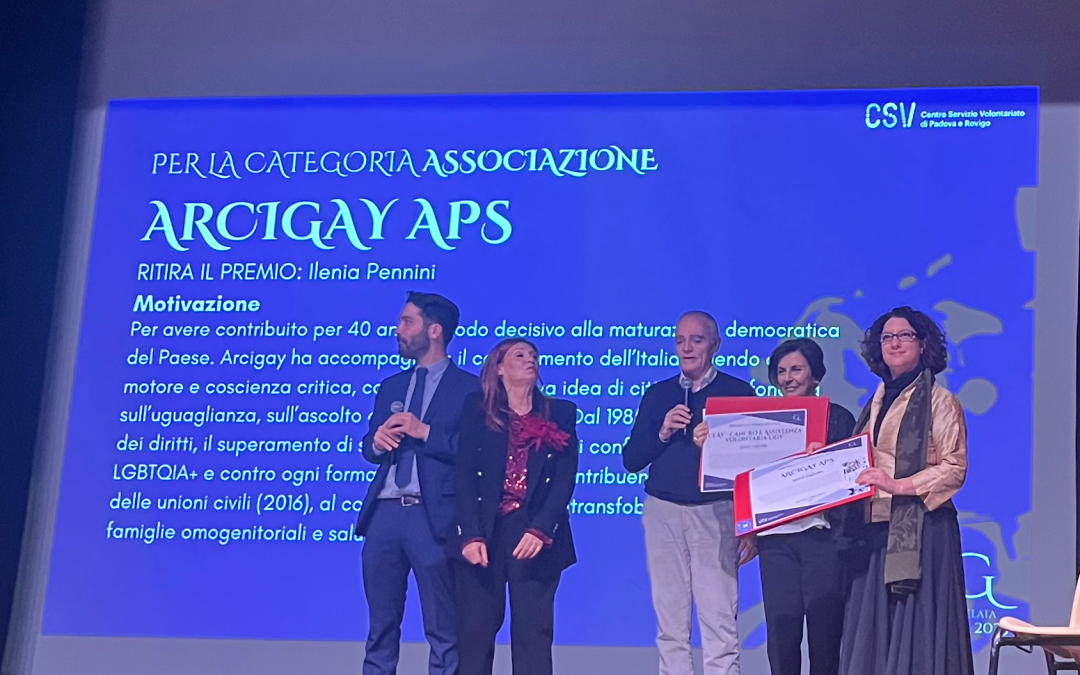 Arcigay Nazionale premiata con il Premio Gattamelata 2025